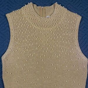 NEK Northeast Knitters Pearl Embellished Sweater Size Medium EUC